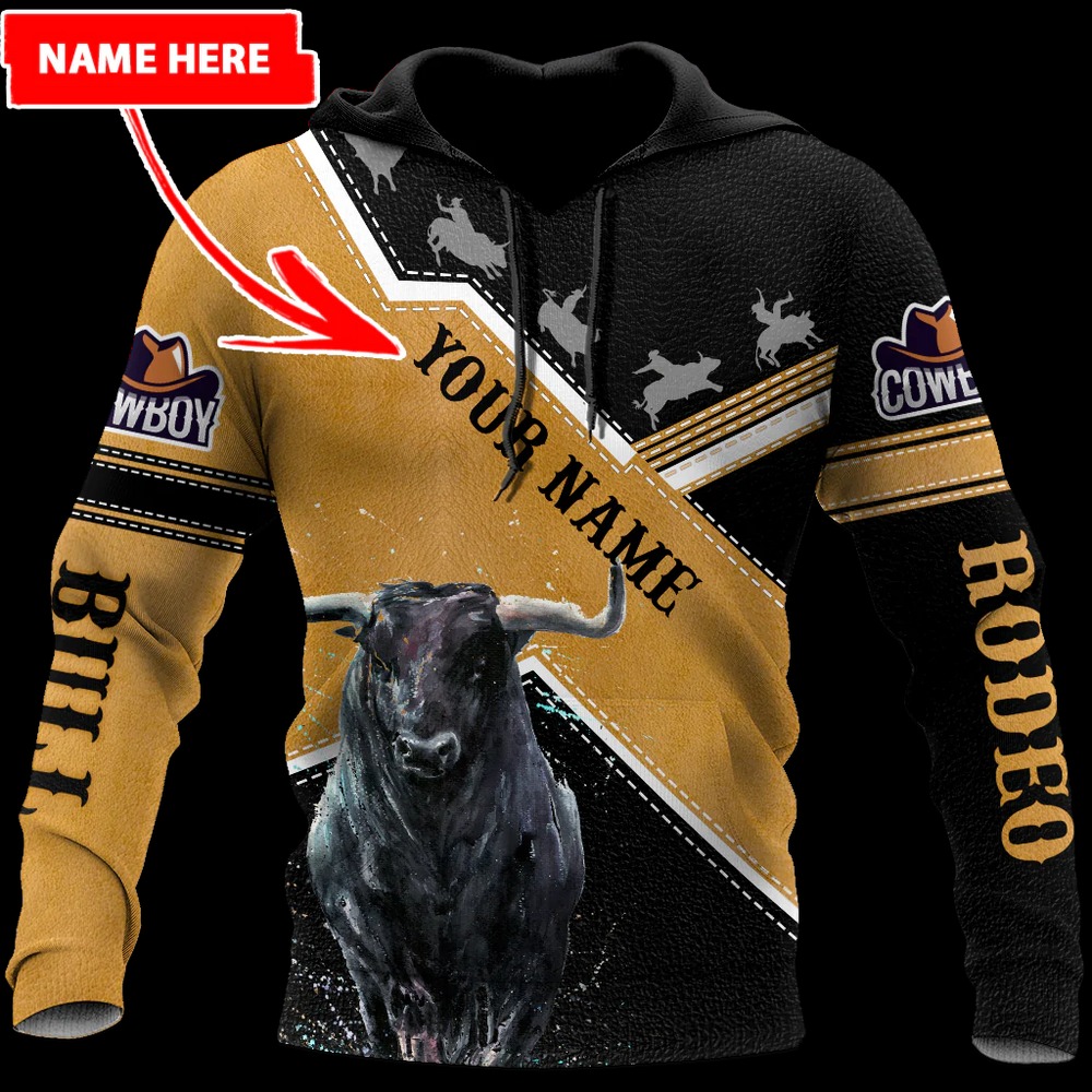 Custom Name Rodeo Hoodie, All Over Print Hoodie Zip Hoodie Fleece Hoodie 3D, Vikings Tattoo Hoodie 3D KA1652