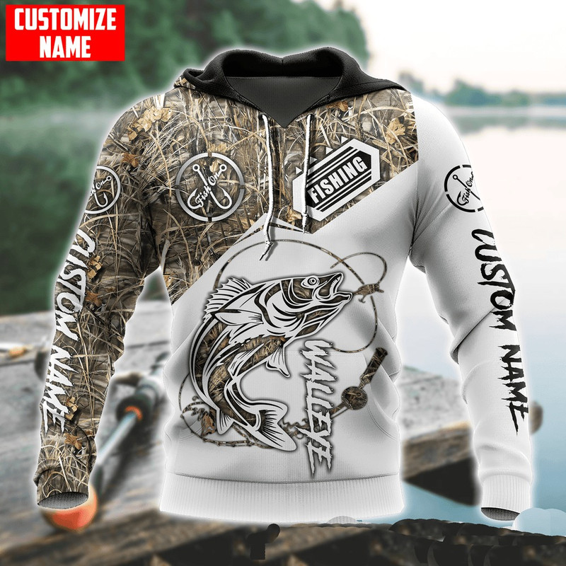 Personalized Fishing Hoodie, All Over Print Hoodie Zip Hoodie Fleece Hoodie 3D, Vikings Tattoo Hoodie 3D KA1653