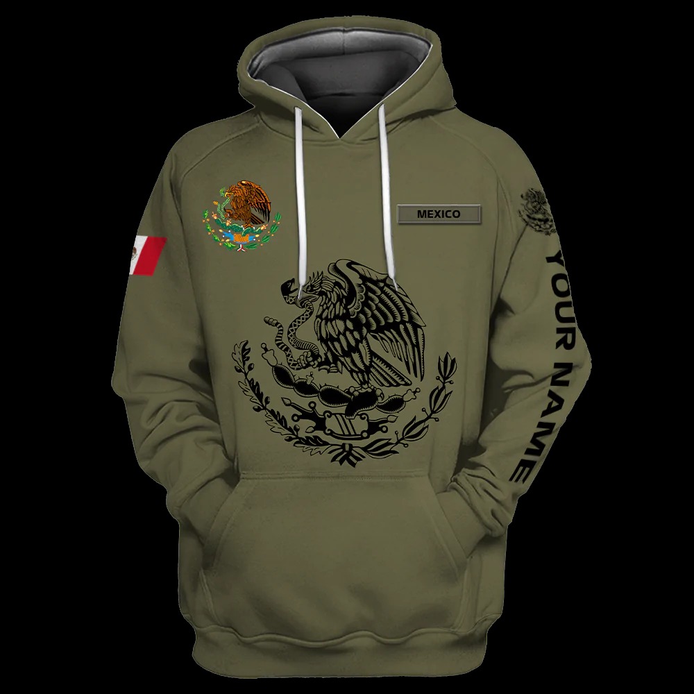 Customized 3D All Over Print Mexico, All Over Print Hoodie Zip Hoodie Fleece Hoodie 3D, Vikings Tattoo Hoodie 3D KA1665
