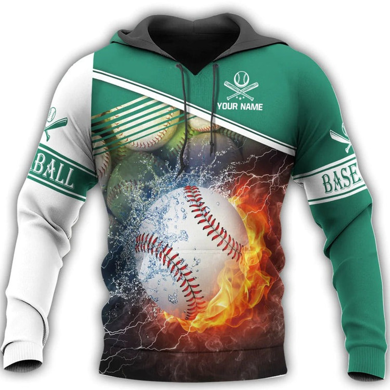 Baseball Hoodie, All Over Print Hoodie Zip Hoodie Fleece Hoodie 3D, Vikings Tattoo Hoodie 3D KA1667