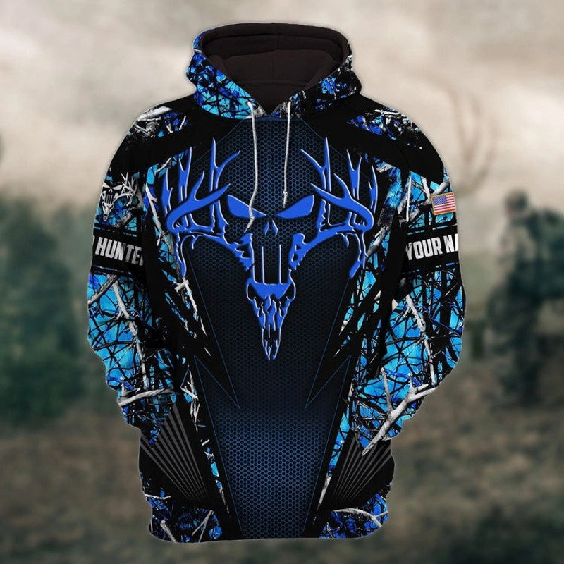 Pullover Deer Hunting Hoodie, All Over Print Hoodie Zip Hoodie Fleece Hoodie 3D, Vikings Tattoo Hoodie 3D KA1669