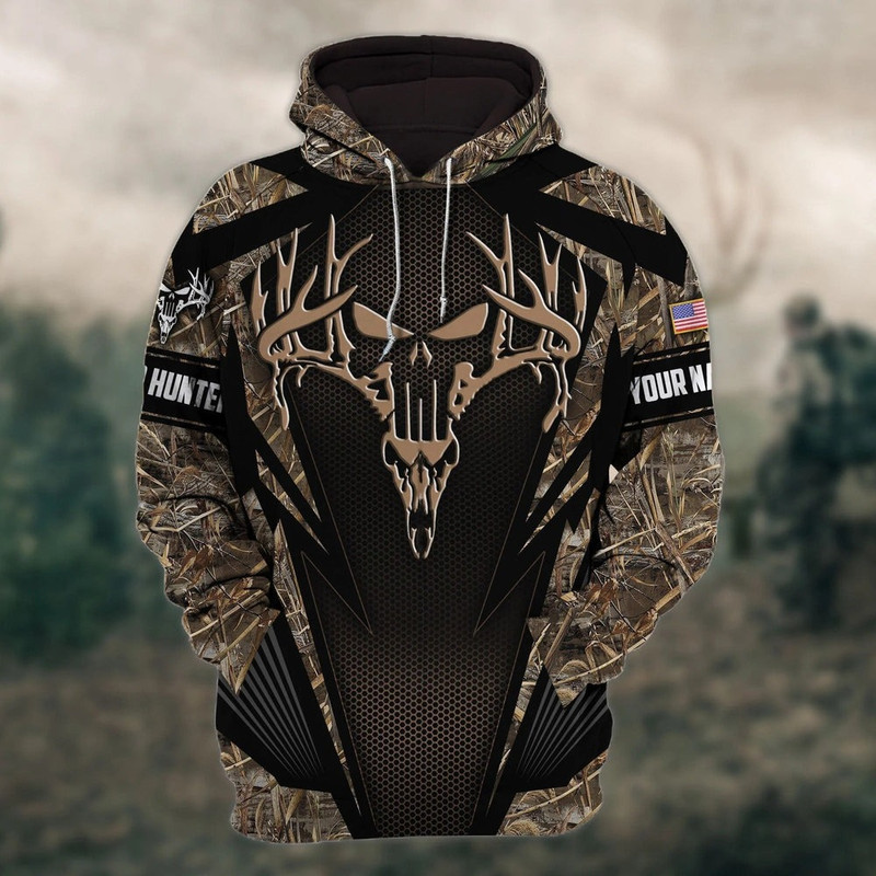 Pullover Deer Hunting Hoodie, All Over Print Hoodie Zip Hoodie Fleece Hoodie 3D, Vikings Tattoo Hoodie 3D KA1669