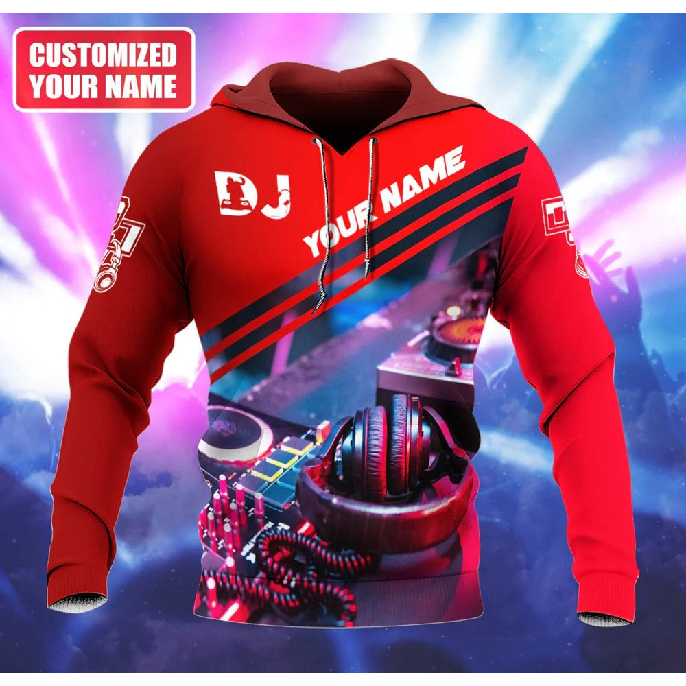ed DJ Zip Hoodie For DJ Lover, All Over Print Hoodie Zip Hoodie Fleece Hoodie 3D, Vikings Tattoo Hoodie 3D KA1671