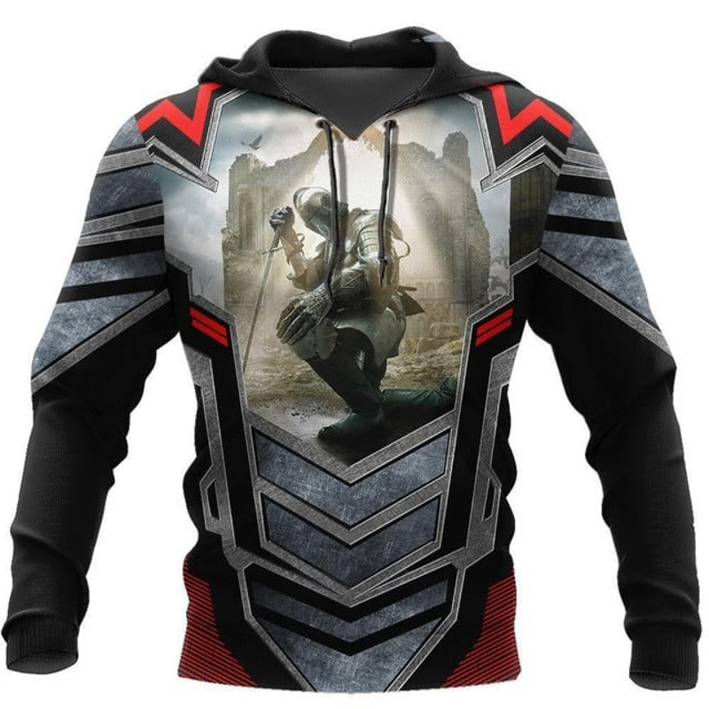 Knights templar jesus all over print, All Over Print Hoodie Zip Hoodie Fleece Hoodie 3D, Vikings Tattoo Hoodie 3D KA1721