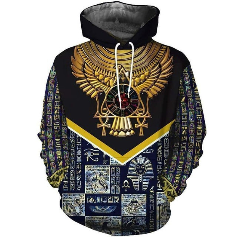 Egyptian Horus 3D All Over Printed, All Over Print Hoodie Zip Hoodie Fleece Hoodie 3D, Vikings Tattoo Hoodie 3D KA1749