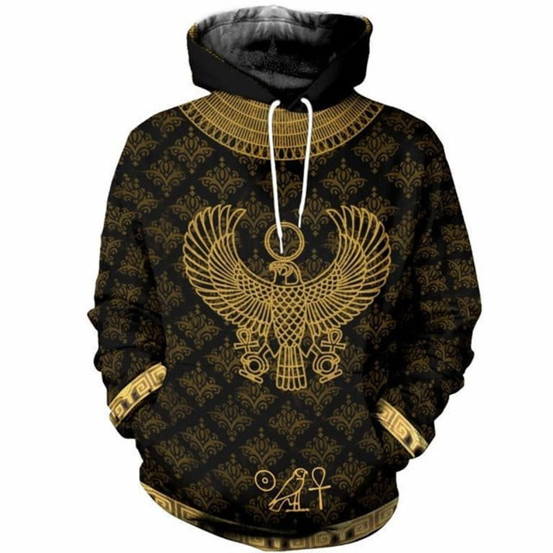 Egyptian Horus God 3D All Over Print, All Over Print Hoodie Zip Hoodie Fleece Hoodie 3D, Vikings Tattoo Hoodie 3D KA1750