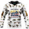 Hoodie Daddy Saurus Sublimation, All Over Print Hoodie Zip Hoodie Fleece Hoodie 3D, Vikings Tattoo Hoodie 3D KA1753