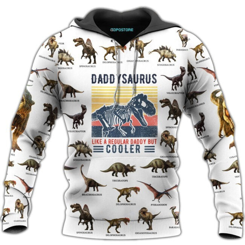 Hoodie Daddy Saurus Sublimation, All Over Print Hoodie Zip Hoodie Fleece Hoodie 3D, Vikings Tattoo Hoodie 3D KA1753