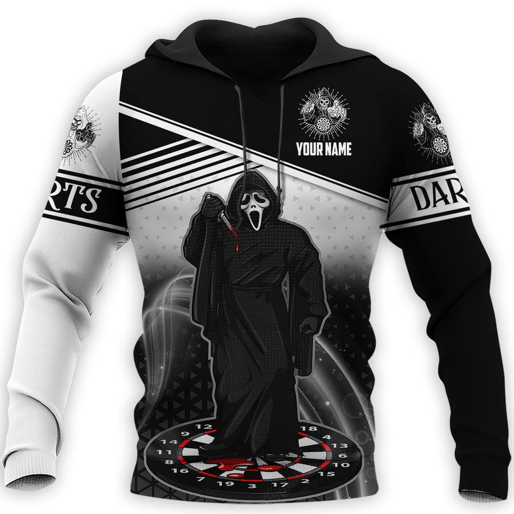 Dart Horror Halloween, All Over Print Hoodie Zip Hoodie Fleece Hoodie 3D, Vikings Tattoo Hoodie 3D KA1757