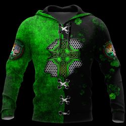 dilypod irish celtic knot cross, all over print hoodie zip hoodie fleece hoodie 3d, vikings tattoo hoodie 3d ka1770