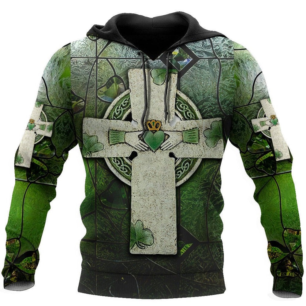 Dilypod Irish St. Patrick's Day, All Over Print Hoodie Zip Hoodie Fleece Hoodie 3D, Vikings Tattoo Hoodie 3D KA1773