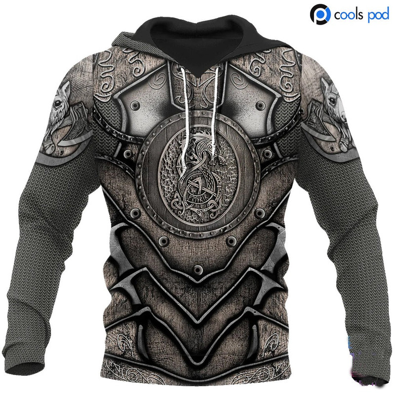 Fenrir Wolf Viking Custom Name Hoodi, All Over Print Hoodie Zip Hoodie Fleece Hoodie 3D, Vikings Tattoo Hoodie 3D KA1815