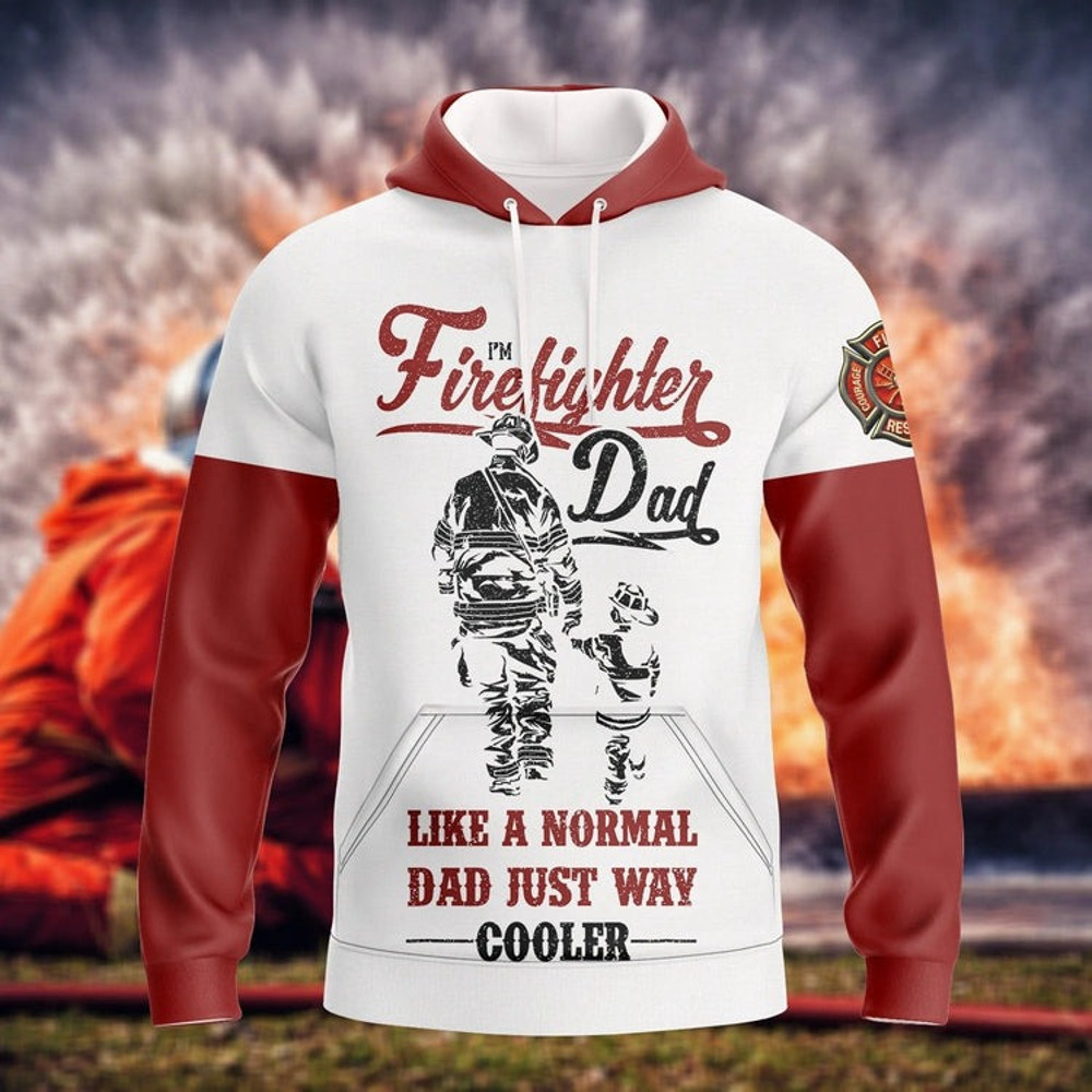Firefighter Dad 3D, All Over Print Hoodie Zip Hoodie Fleece Hoodie 3D, Vikings Tattoo Hoodie 3D KA1817