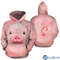 Cute Pig 3D Print On Hoodie, All Over Print Hoodie Zip Hoodie Fleece Hoodie 3D, Vikings Tattoo Hoodie 3d KA1856