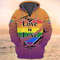 Rainbow LGBT Hoodie, All Over Print Hoodie Zip Hoodie Fleece Hoodie 3D, Vikings Tattoo Hoodie 3d KA1857