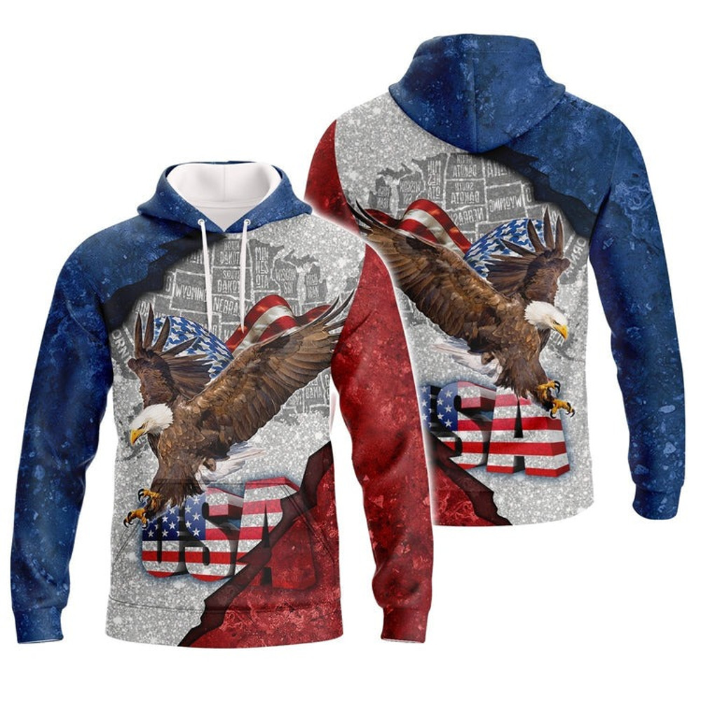 Happy 4Th Of July - Independence Day, All Over Print Hoodie Zip Hoodie Fleece Hoodie 3D, Vikings Tattoo Hoodie 3d KA1896