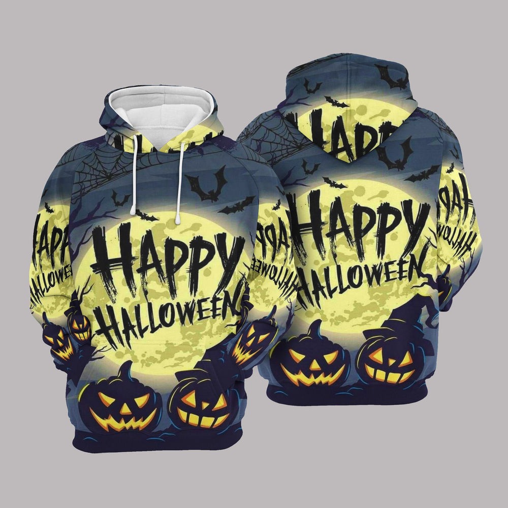 Happy Halloween 3D Hoodies, All Over Print Hoodie Zip Hoodie Fleece Hoodie 3D, Vikings Tattoo Hoodie 3d KA1899