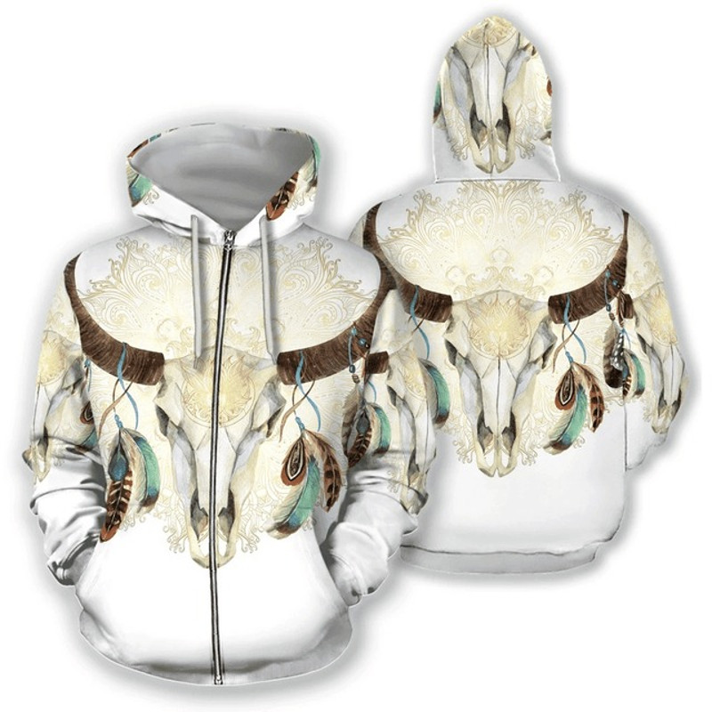 Native American Native Buffalo 3D, All Over Print Hoodie Zip Hoodie Fleece Hoodie 3D, Vikings Tattoo Hoodie 3d KA1938
