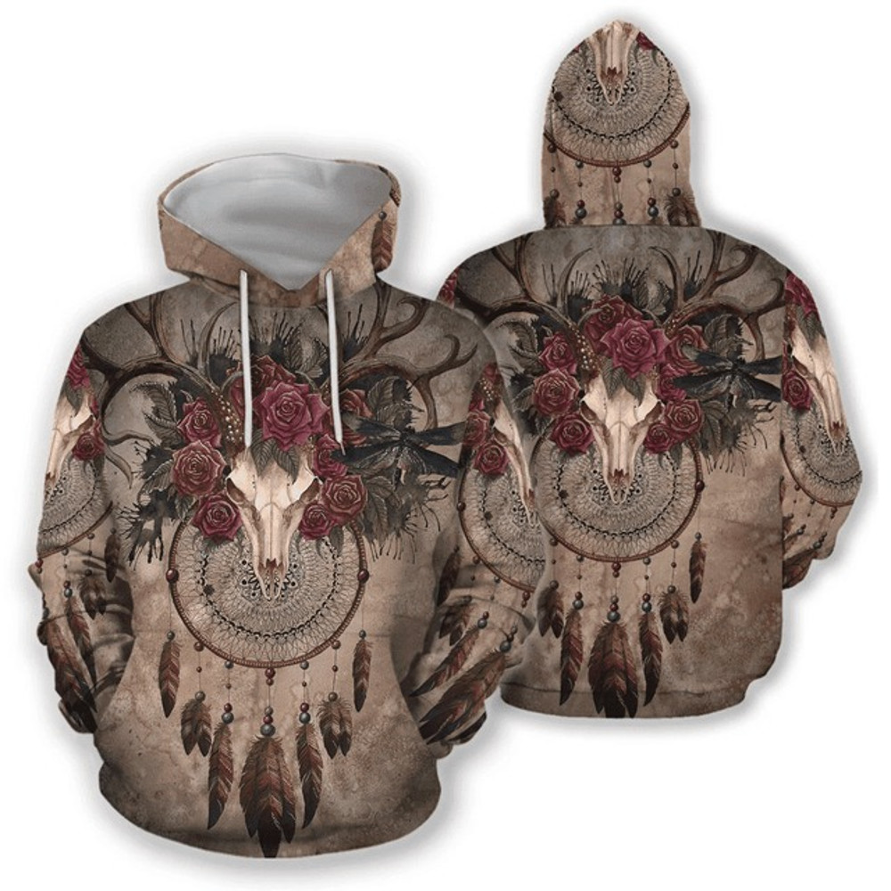 Native American Native Buffalo 3D, All Over Print Hoodie Zip Hoodie Fleece Hoodie 3D, Vikings Tattoo Hoodie 3d KA1939