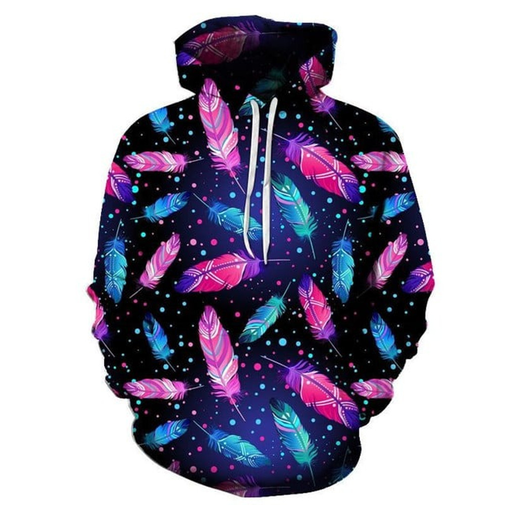 Feather Native American All Over 3D, All Over Print Hoodie Zip Hoodie Fleece Hoodie 3D, Vikings Tattoo Hoodie 3d KA1957