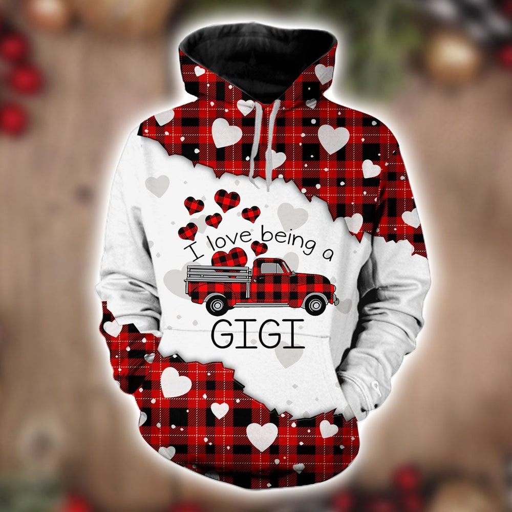 I Love Being A Gigi Red Buffalo Truc, All Over Print Hoodie Zip Hoodie Fleece Hoodie 3D, Vikings Tattoo Hoodie 3d KA2075