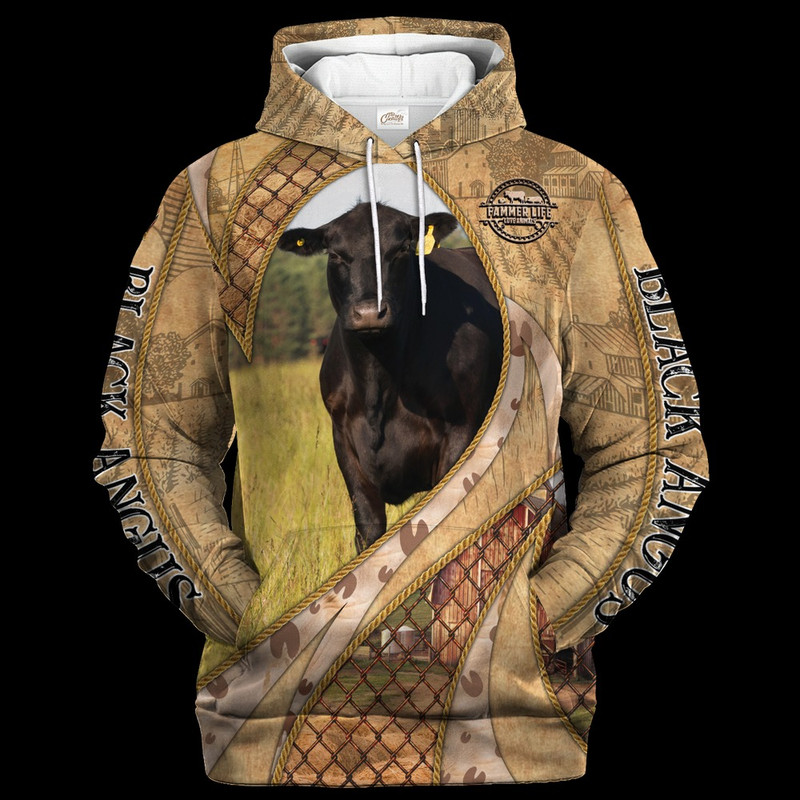 In The Memories Of Black Angus Hoodie,All Over Print Hoodie Zip Hoodie Fleece Hoodie 3D, Vikings Tattoo Hoodie 3d KA2103