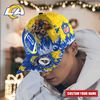 Custom Name NFL Los Angeles Rams Caps, NFL Los Angeles Rams Adjustable Hat Mascot & Flame Caps for Fans 04985