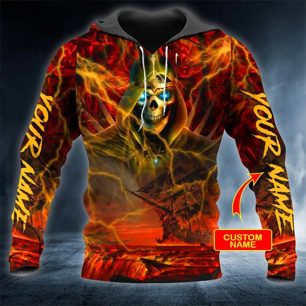 Skeleton Holding Book Heroes Skull Custom 3D Hoodie, All Over Print Hoodie Unisex