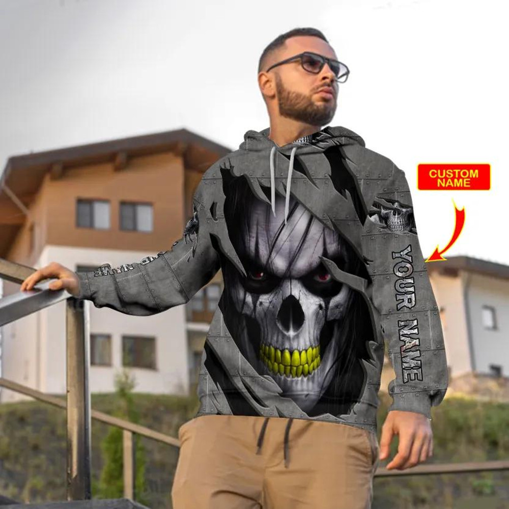 Night Stalker Skull Custom 3D Hoodie, All Over Print Hoodie Unisex