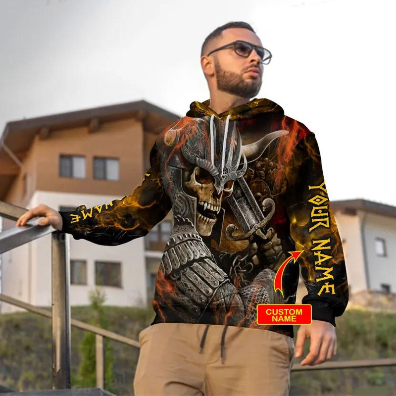 Combatant Viking Custom 3D Hoodie, All Over Print Hoodie Unisex