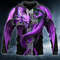 Purple Winged Dragon On Cross Sword Skull 3D Hoodie, All Over Print Hoodie Unisex