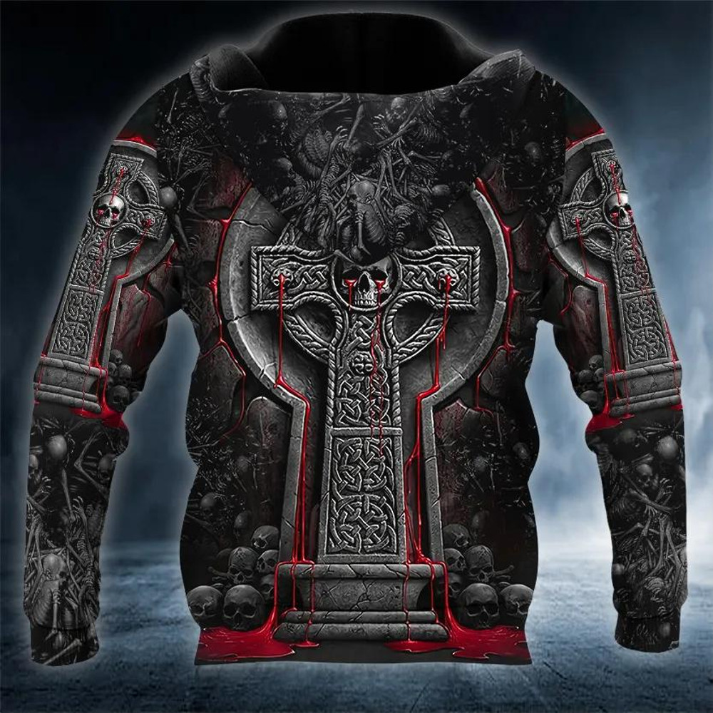 Bleeding Souls Black Skull 3D Hoodie, All Over Print Hoodie Unisex