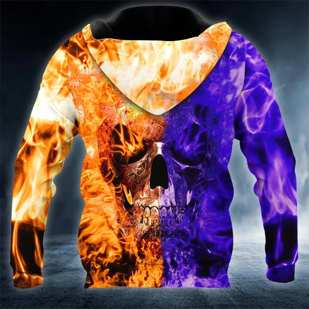 Dead Kiss Mixed Colors Skull 3D Hoodie, All Over Print Hoodie Unisex