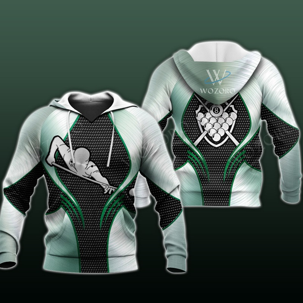 Billiards Metal Hoodie 3D, Personal All Over Print Hoodie Unisex