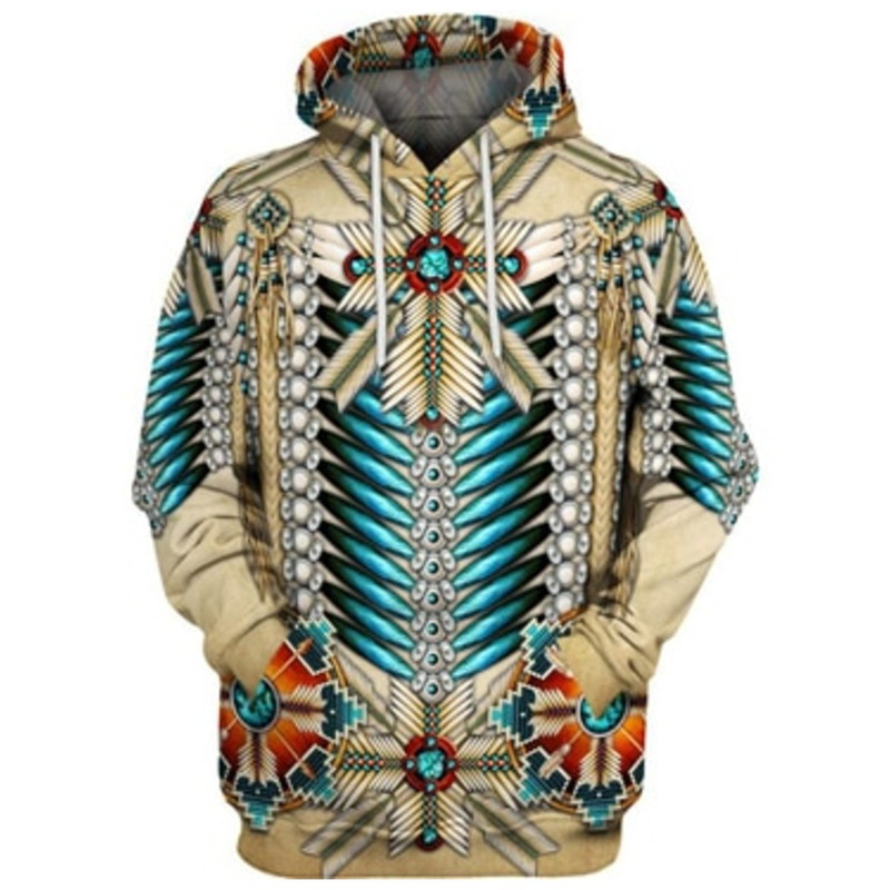 Turquoise Mandala Native American Hoodie 3D, Personal All Over Print Hoodie Unisex