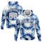 TIE DYE WHITE-NAVY 3D ABSTRACT STYLE SPORTS Hoodie 3D, Personal All Over Print Hoodie Unisex