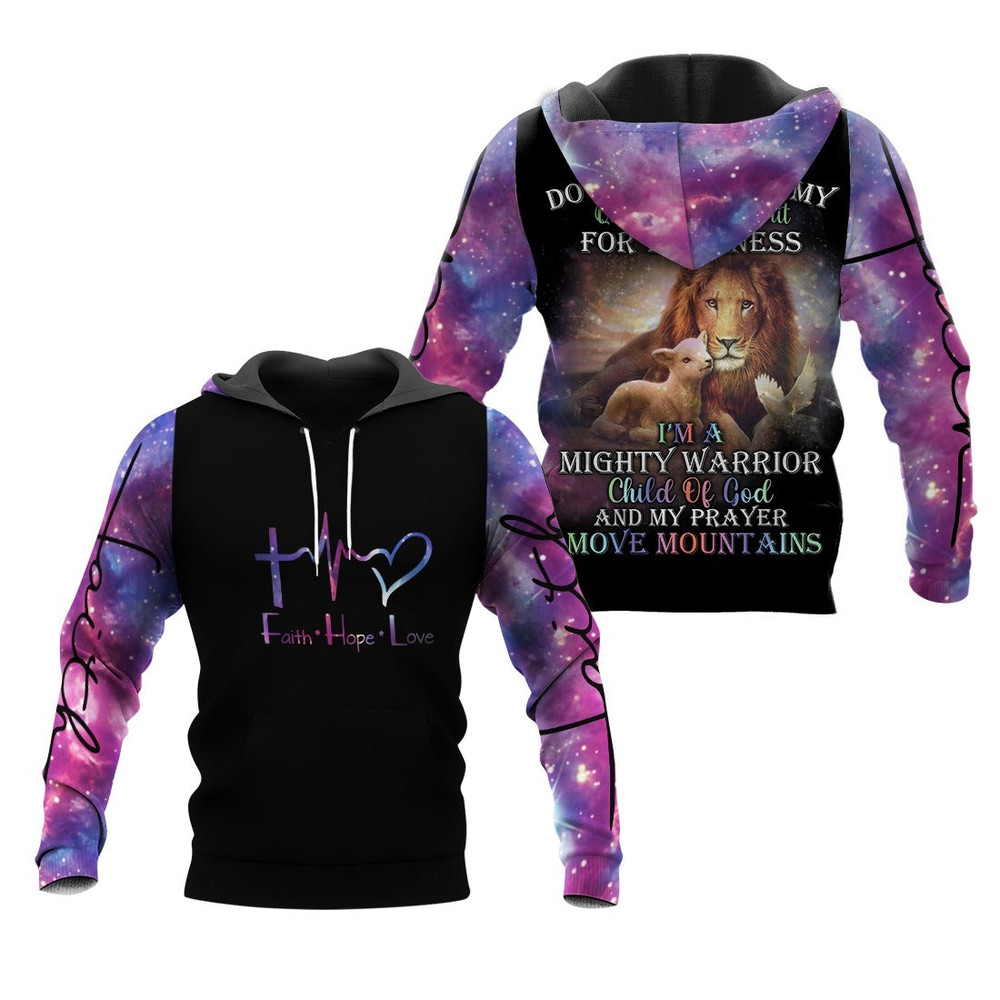 Do Not Mistake God Lion and Lamb Chill Of God Hoodie 3D, Personal All Over Print Hoodie Unisex