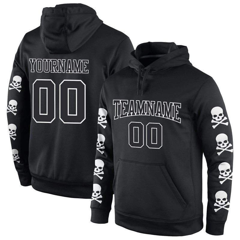 BLACK BLACK-WHITE 3D SKULL FASHION SPORTS Hoodie 3D, Personal All Over Print Hoodie Unisex