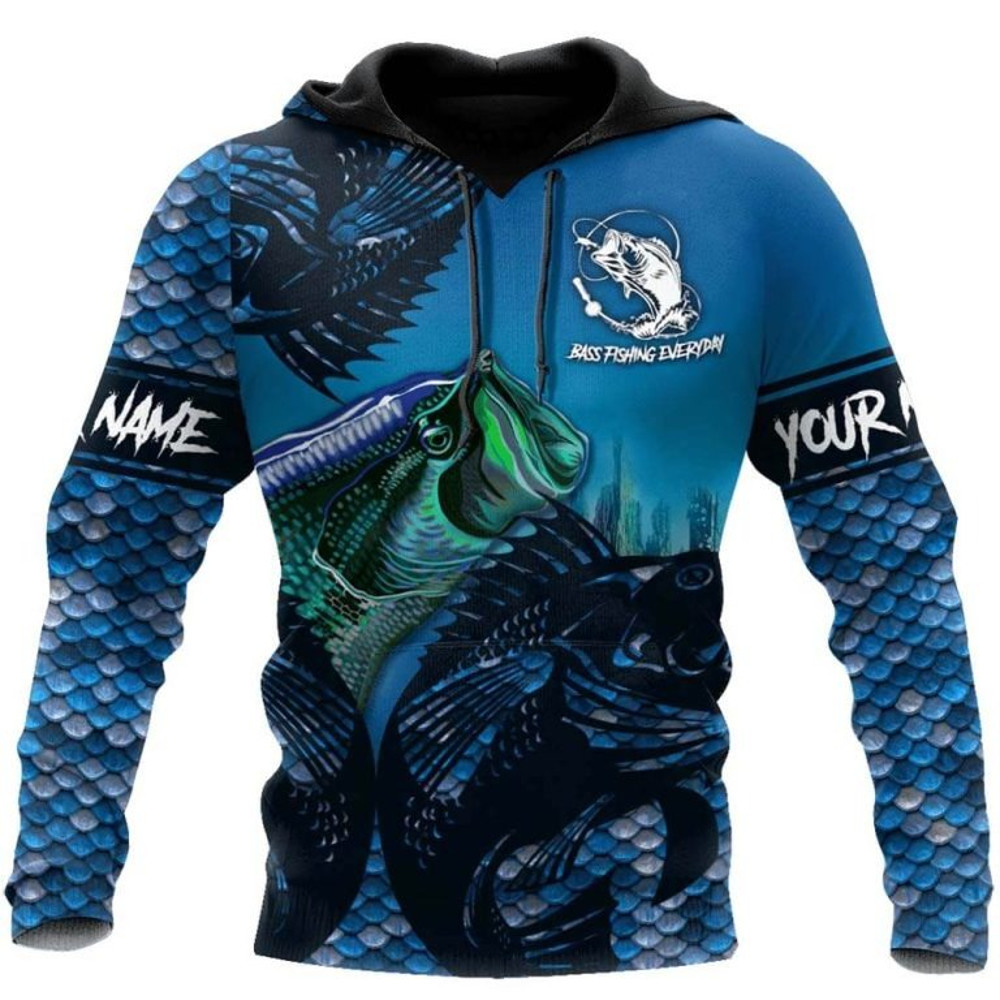 Bass Fishing Everyday Hoodie 3D, Personal All Over Print Hoodie Unisex