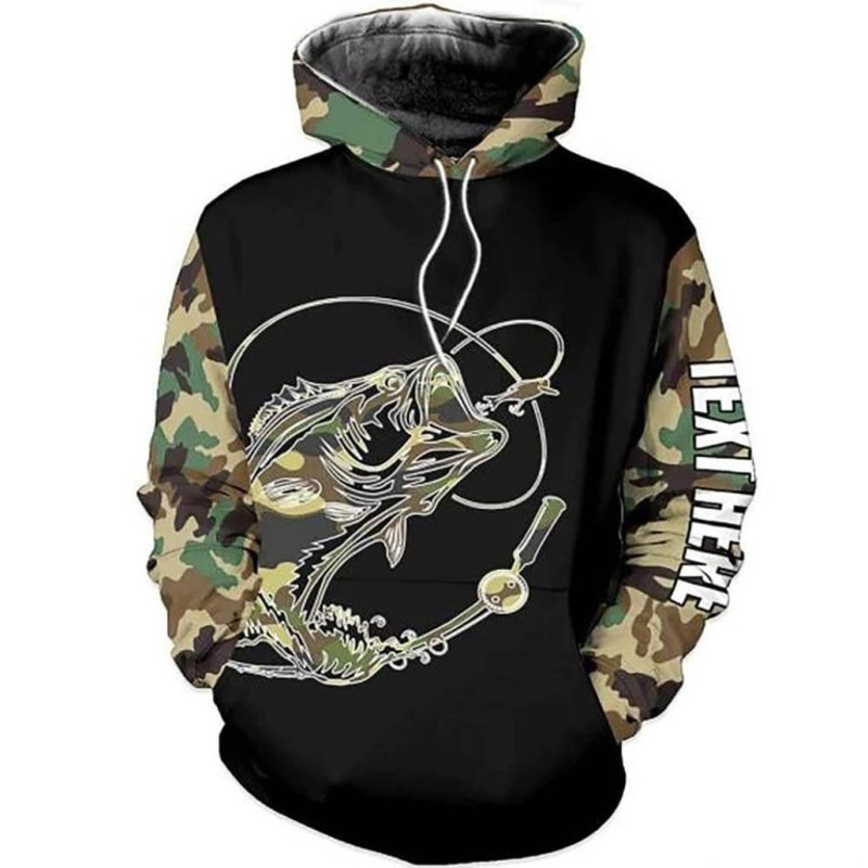 Camo Fishing Lover Hoodie 3D, Personal All Over Print Hoodie Unisex