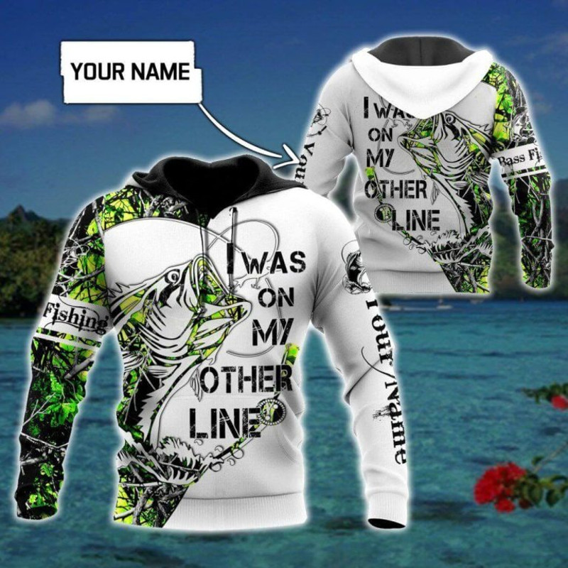 Bass Fishing On My Other Line Hoodie 3D, Personal All Over Print Hoodie Unisex