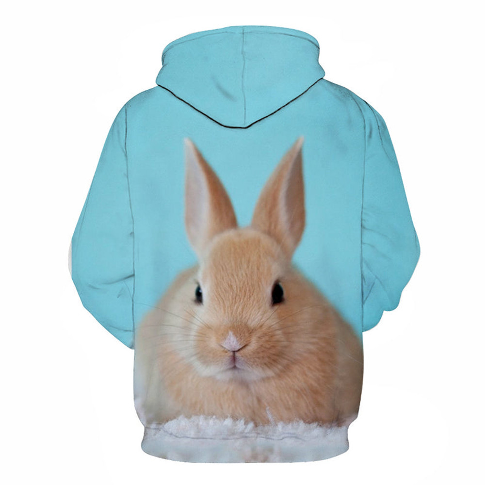 Cute Rabbit Face 3D - Sweatshirt, Hoodie, Pullover