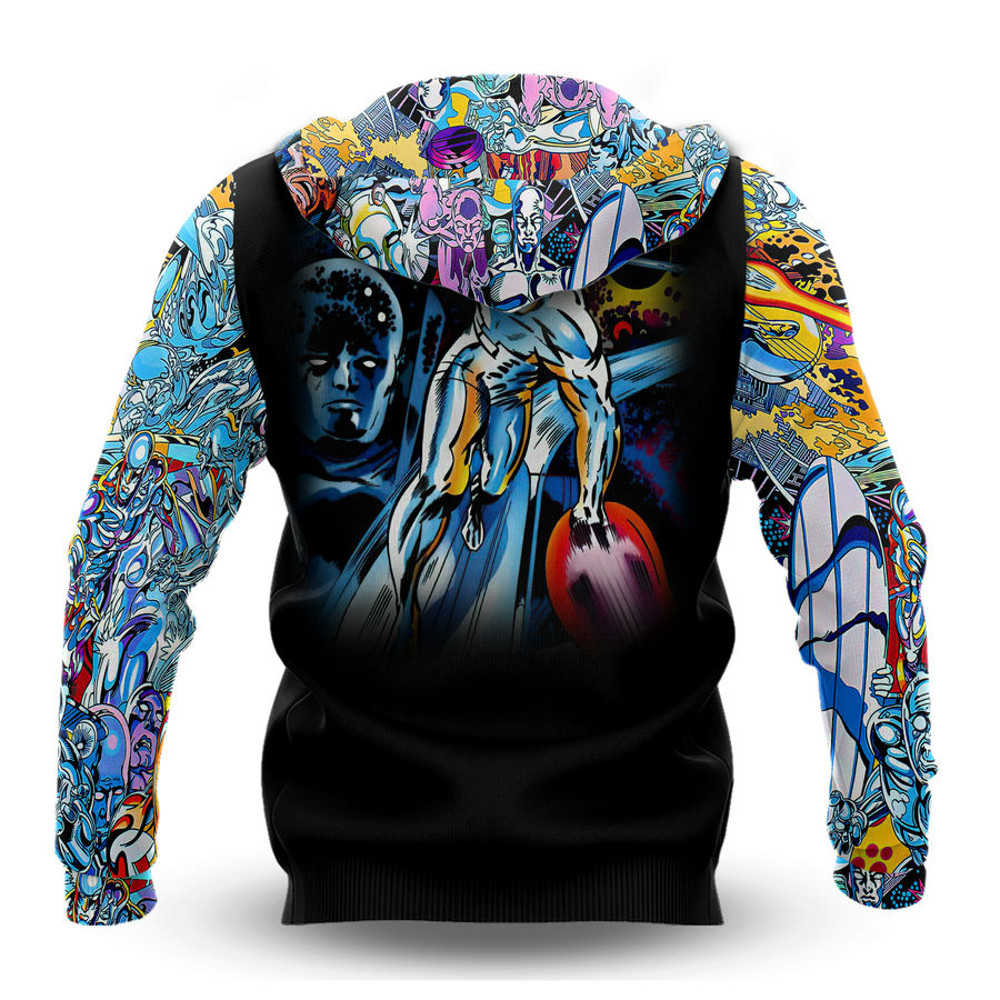 MARVEL COMICS SILVER SURFER ALL OVER PRINT HOODIE 3D