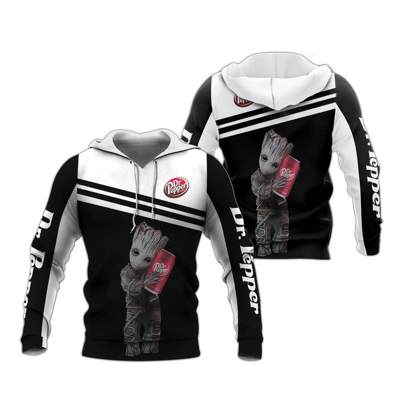 GROOT MARVEL DR PEPPER ALL OVER PRINT HOODIE 3D