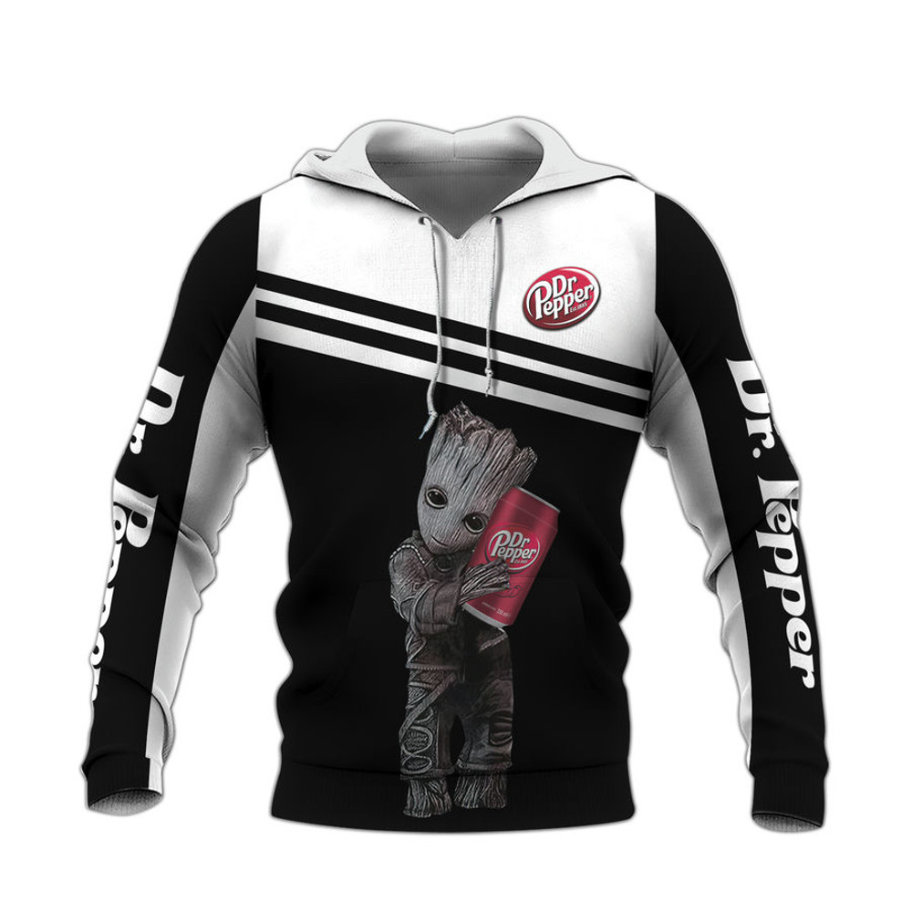 GROOT MARVEL DR PEPPER ALL OVER PRINT HOODIE 3D
