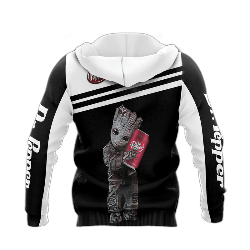 GROOT MARVEL DR PEPPER ALL OVER PRINT HOODIE 3D