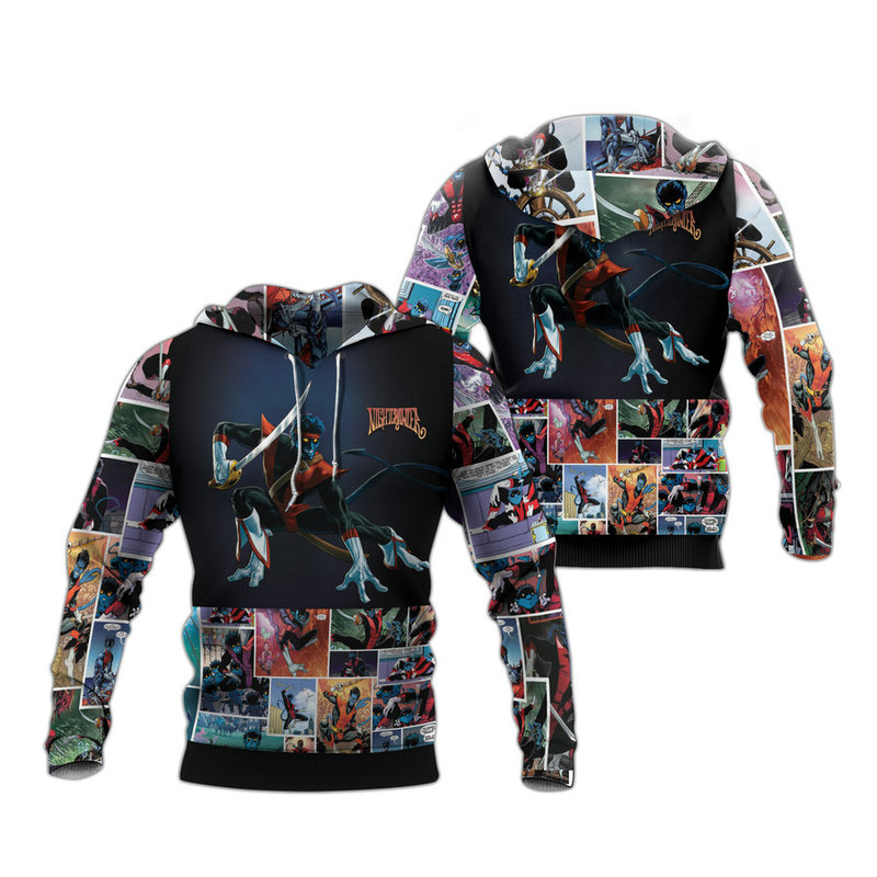 MARVEL COMICS NIGHTCRAWLER ALL OVER PRINT HOODIE 3D