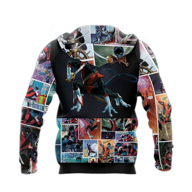 MARVEL COMICS NIGHTCRAWLER ALL OVER PRINT HOODIE 3D
