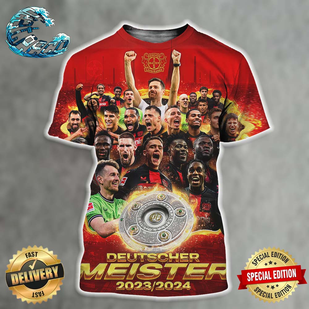 Bayer Leverkusen 2024 Bundesliga Champions All Over Print Shirt