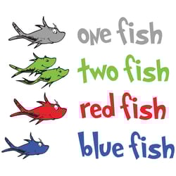 one fish two fish red fish blue fish svg, dr seuss svg, one fish two fish, dr seuss fish svg, dr seuss book svg,